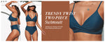 Cupshe Women's High Waist Twist Front V Bikini Swimsuit Swimming Costume BNWT