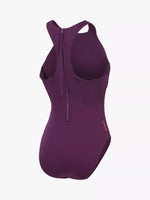 Speedo Women's Racer Zip Swimsuit with Swim Bra Swimming Costume BNWT