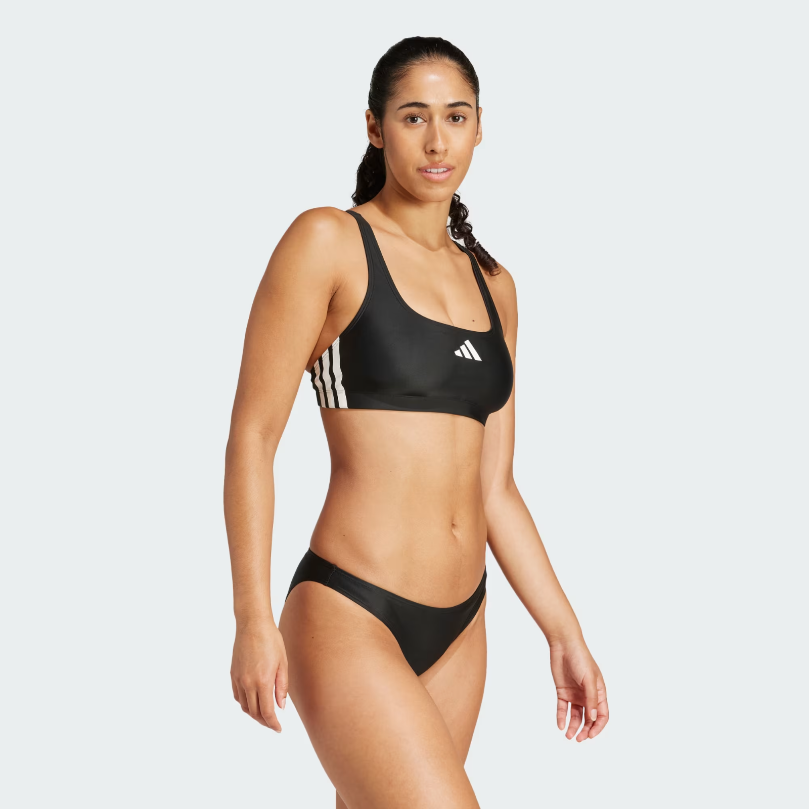 Adidas Women's 3 Stripes V-Back Bikini Swimsuit Swimming Costume JP0147 BNWT