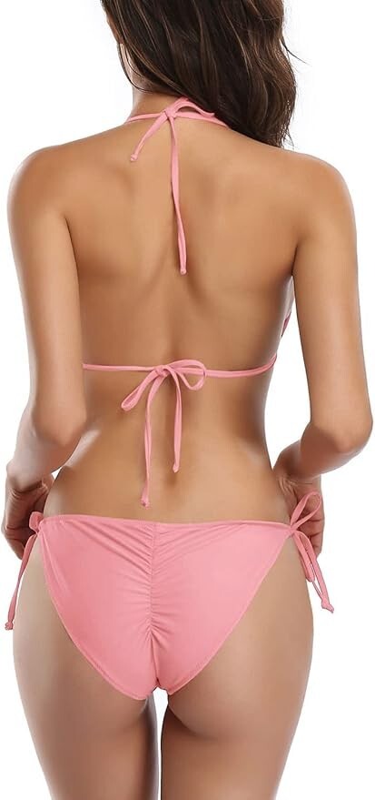 Shekini Women's Triangle Halter Bikini Swimsuit Swimming Costume Swimwear BNWT