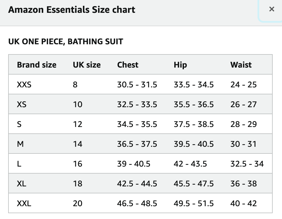 Amazon Essentials Women's Thin Strap Swimsuit Swimming Costume Violet BNWT
