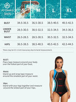 Attraco Women's Padded Colour Block Racerback Swimsuit Swimming Costume BNWT