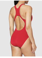 Speedo Women's Endurance+ Medalist Swimsuit Swimming Costume Red BNWT