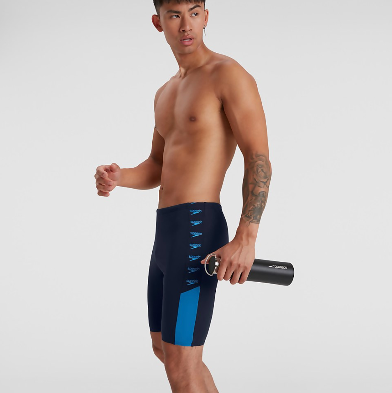 Speedo Men's Boom Logo Splice Jammer Swimsuit Swimming Costume Shorts BNWT