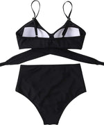 RXRXCOCO Women's Tummy Control Wrap Bikini Set Swimsuit Swimming Costume BNWT