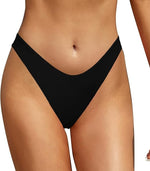 Shekini Women's U Cut High Leg Bikini Bottom Brief Swimsuit Swimming Costume