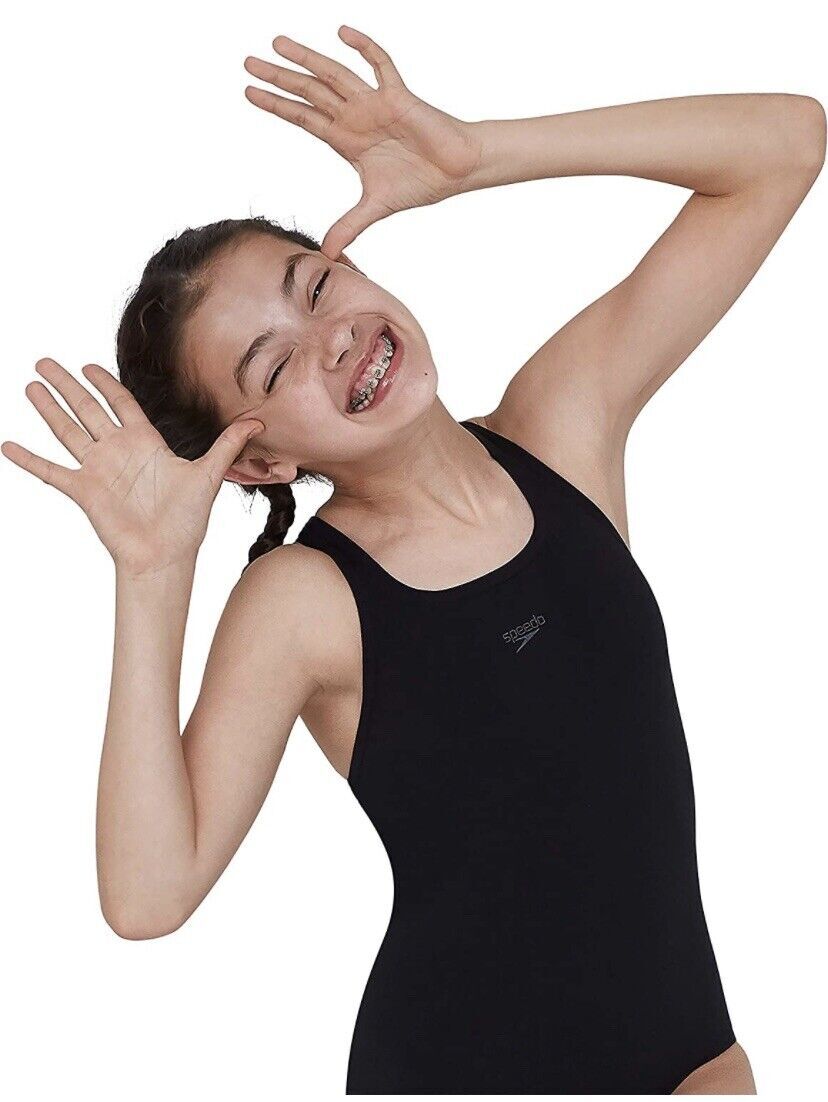 Speedo Girls Junior Essential Endurance+ Medalist Swimsuit Swimming Costume BNWT