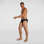 Speedo Men's Boom Logo Splice 7cm Brief Swimming Costume Swimsuit Black BNWT