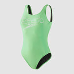 Speedo Women's Logo Deep U-Back High Leg Swimsuit Swimming Costume BNWT