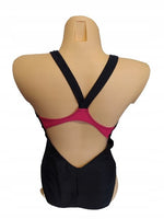Arena Women's Flashing Lights V Back Swimsuit Swimming Costume Black BNWT