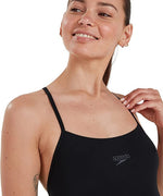 Speedo Women's Eco Endurance+ Thinstrap Swimsuit Swimming Costume Black BNWT