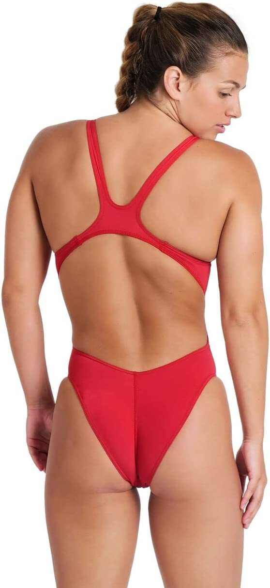 Arena Women's Solid Swim Tech High Leg Swimsuit Swimming Costume Girl's BNWT