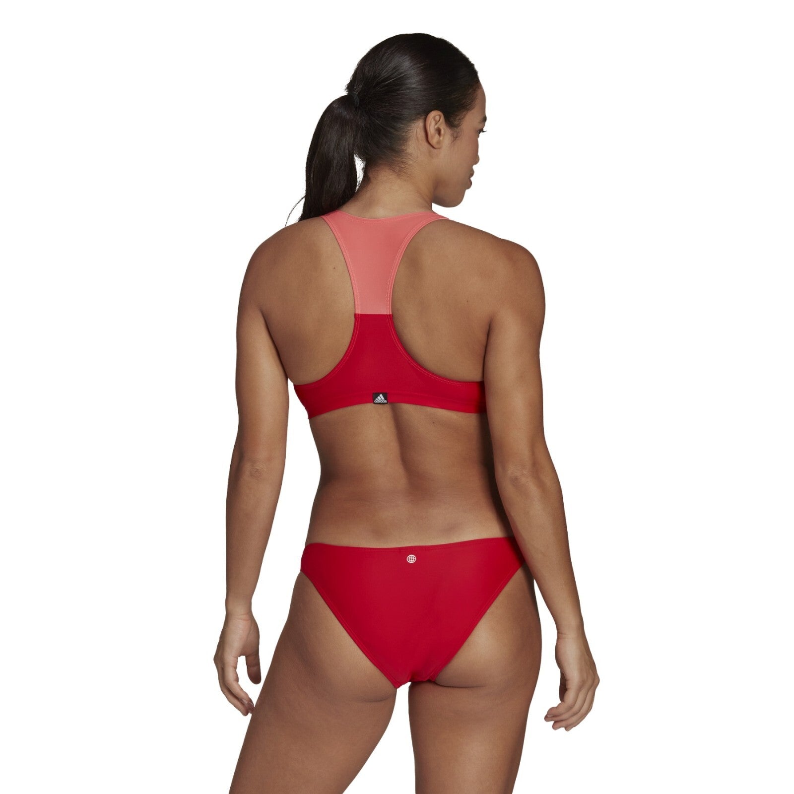 Adidas Women's B Bars Two Piece Bikini Graphic Swimsuit Swimming Costume BNWT