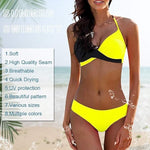 CheChury Women's Padded Push-Up Bikini Swimsuit Swimming Costume BNWT