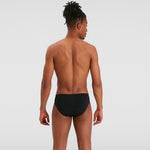 Speedo Men's Boom Logo Splice 7cm Brief Swimming Costume Swimsuit Black BNWT