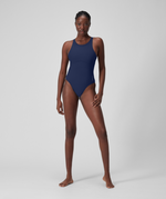 Speedo Women's Solid High Neck Swimsuit Swimming Costume Swimwear BNWT