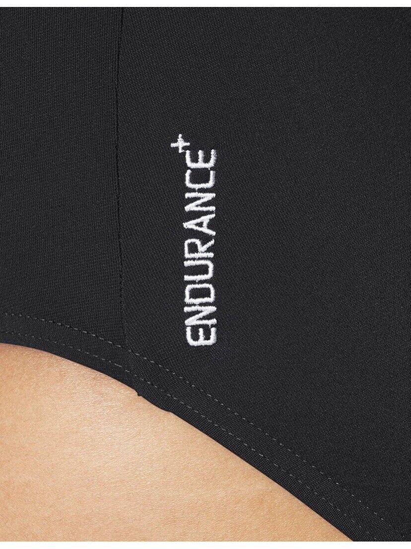 Speedo Women's Endurance+ Medalist Swimsuit Swimming Costume Black BNWT