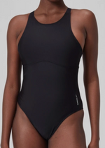 Speedo Women's Solid High Neck Swimsuit Swimming Costume Swimwear BNWT