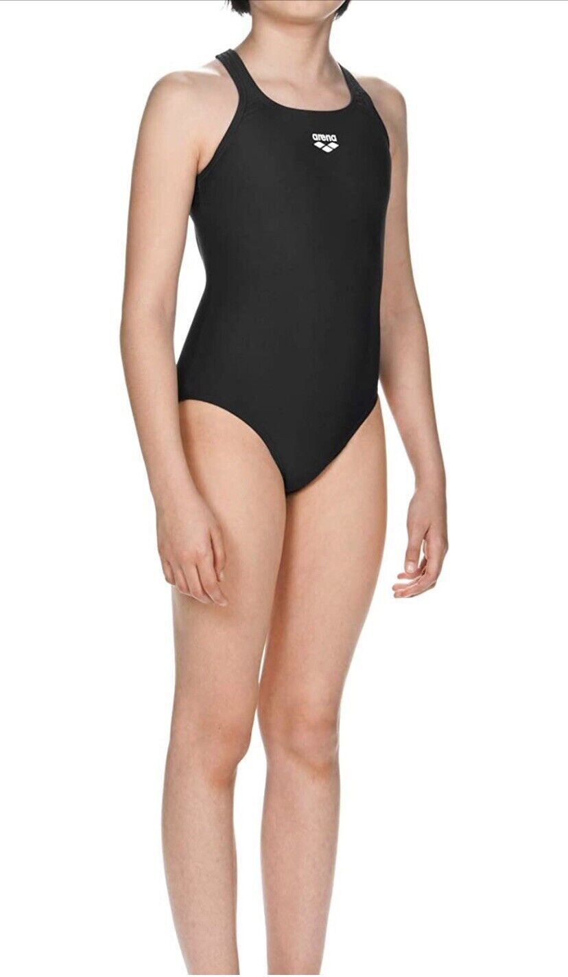 Arena Girl's Dynamo Junior One Piece Swimsuit Swimming Costume Black BNWT