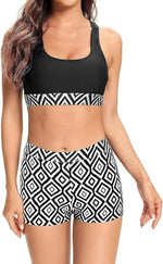 Shekini Women's High Waist Bikini Swimsuit Swimming Costume Swimwear BNWT