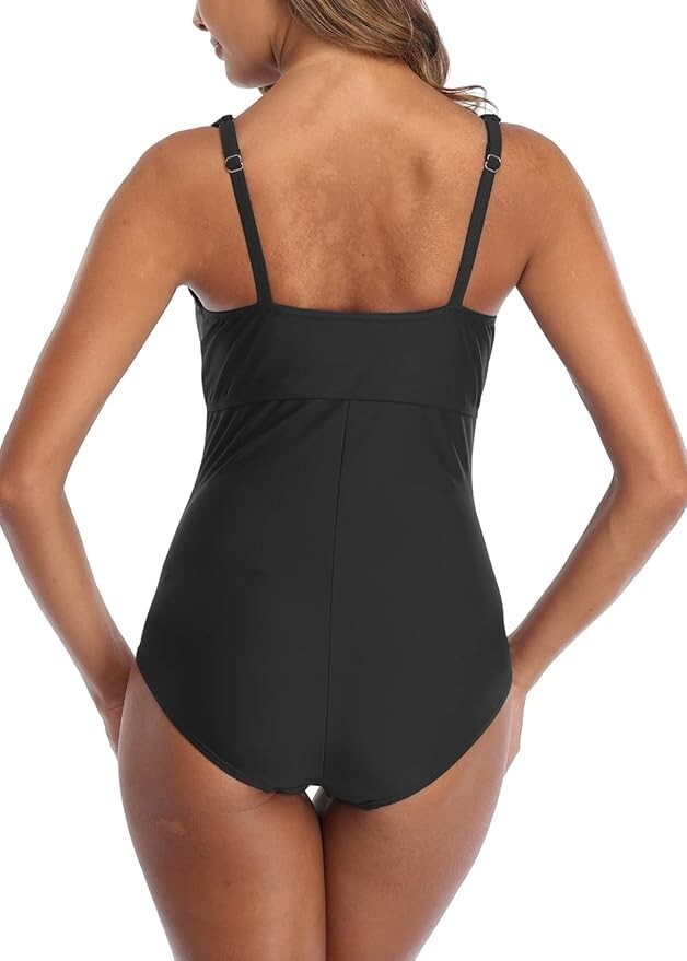 Joweechy Women's Ruched Tummy Control Swimsuit Swimming Costume Swimwear BNWT