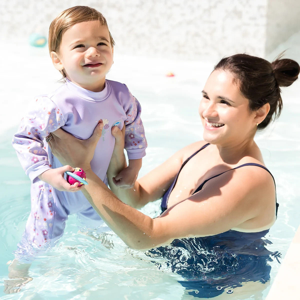 Splash About Baby Wetsuit - Warm In One Baby And Toddler - Lilac Spring - BNWOT