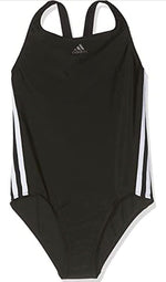 Adidas Girls Fit 3 Three Stripe Kids/Junior Swimsuit Swimming Costume Suit BNWT