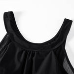 RXRXCOCO Women's Blouson Tankini Mesh High Neck Swimsuit Swimming Costume BNWT