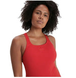 Speedo Women's Eco Endurance+ Medalist Swimsuit Swimming Costume Red BNWT