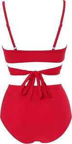 Chechury Women's Tummy Control Wrap Bikini Set Swimsuit Swimming Costume BNWT