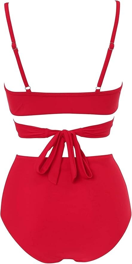 Chechury Women's Tummy Control Wrap Bikini Set Swimsuit Swimming Costume BNWT