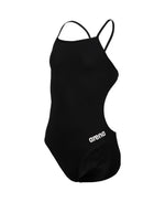 Arena Girl's Team Swimsuit Challenge Solid Swimming Costume Black BNWT
