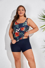 Hanna Nikole Women Tummy Control Tankini Plus Size Two Piece Swimsuit High Waist
