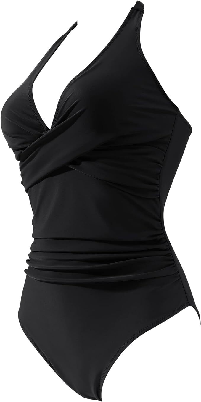 RXRXCOCO Women's Halter High Waist Tummy Control Swimsuit Swimming Costume BNWT