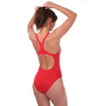 Speedo Women's Eco Endurance+ Medalist Swimsuit Swimming Costume Red BNWT