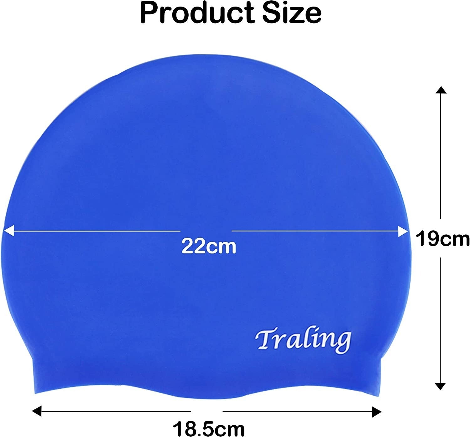 Traling Kids Swimming Cap, Silicone Swim Hat for Children Boys Girls 6-12 Years