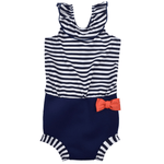 Splash About Happy Nappy Costume Reusable Neoprene Nautical Bows Boy Girl BNWOT