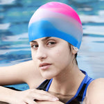 TSHAOUN 2 Pack Classic Silicone Swim Cap Swimming Hat Adults Men Women BNWT