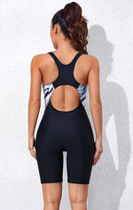 Attraco Women's Boyleg Legsuit Racerback Swimsuit Swimming Costume Kneeskin BNWT