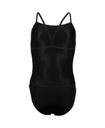 Arena Girl's Team Swimsuit Challenge Solid Swimming Costume Black BNWT