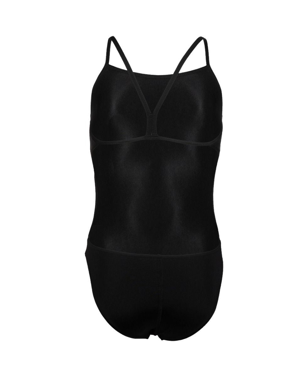 Arena Girl's Team Swimsuit Challenge Solid Swimming Costume Black BNWT