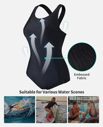 CharmLeaks Women's Padded Colour Block Racerback Swimsuit Swimming Costume BNWT