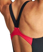 Arena Women's W Threefold V Back Swimsuit Swimming Costume Black BNWT