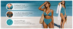Cupshe Women's High Waisted Criss-Cross Bikini Swimsuit Swimming Costume BNWT
