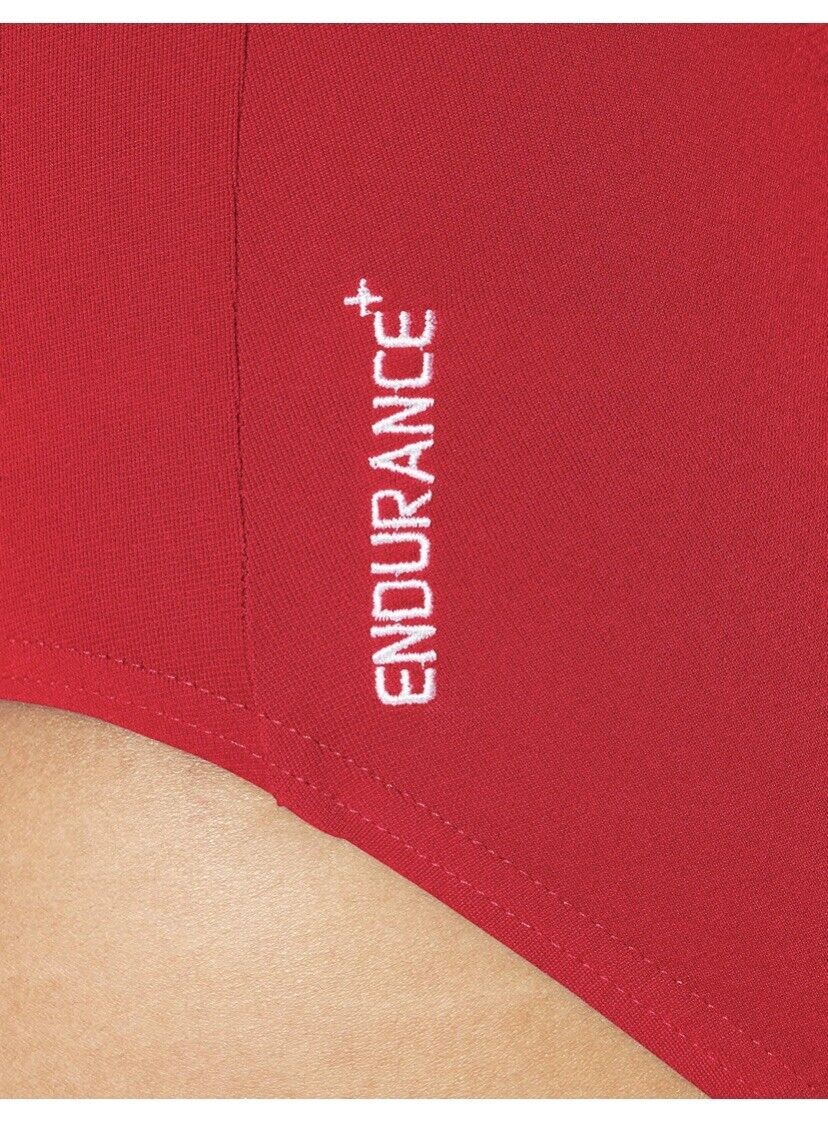 Speedo Women's Endurance+ Medalist Swimsuit Swimming Costume Red BNWT