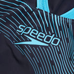 Speedo Women’s Medley Logo Medalist Swimsuit Swimming Costume Navy Blue BNWT