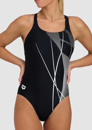 Arena Women's Branch Swim Pro Back Print Swimsuit Swimming Costume Ladies BNWT