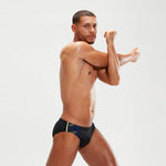 Speedo Men's Tech Panel 7cm Brief Swimsuit Swimming Costume Trunks BNWT