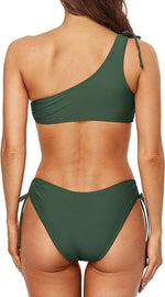 Attraco Women's Padded One Shoulder Bikini Swimsuit Swimming Costume BNWT