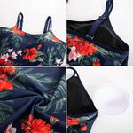 Hanna Nikole Women Tummy Control Tankini Plus Size Two Piece Swimsuit High Waist